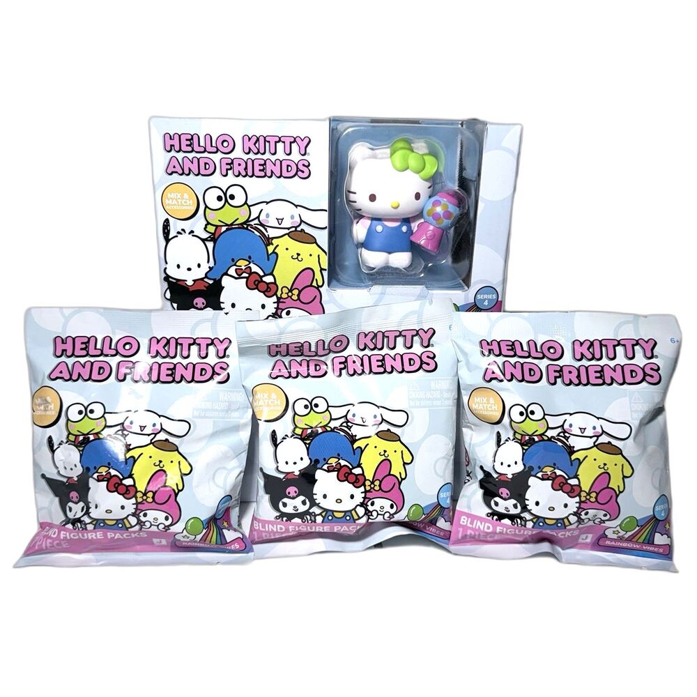 Hello Kitty & Friends Display Box With 3 Un-Opened Blind Packs Bags Brand New